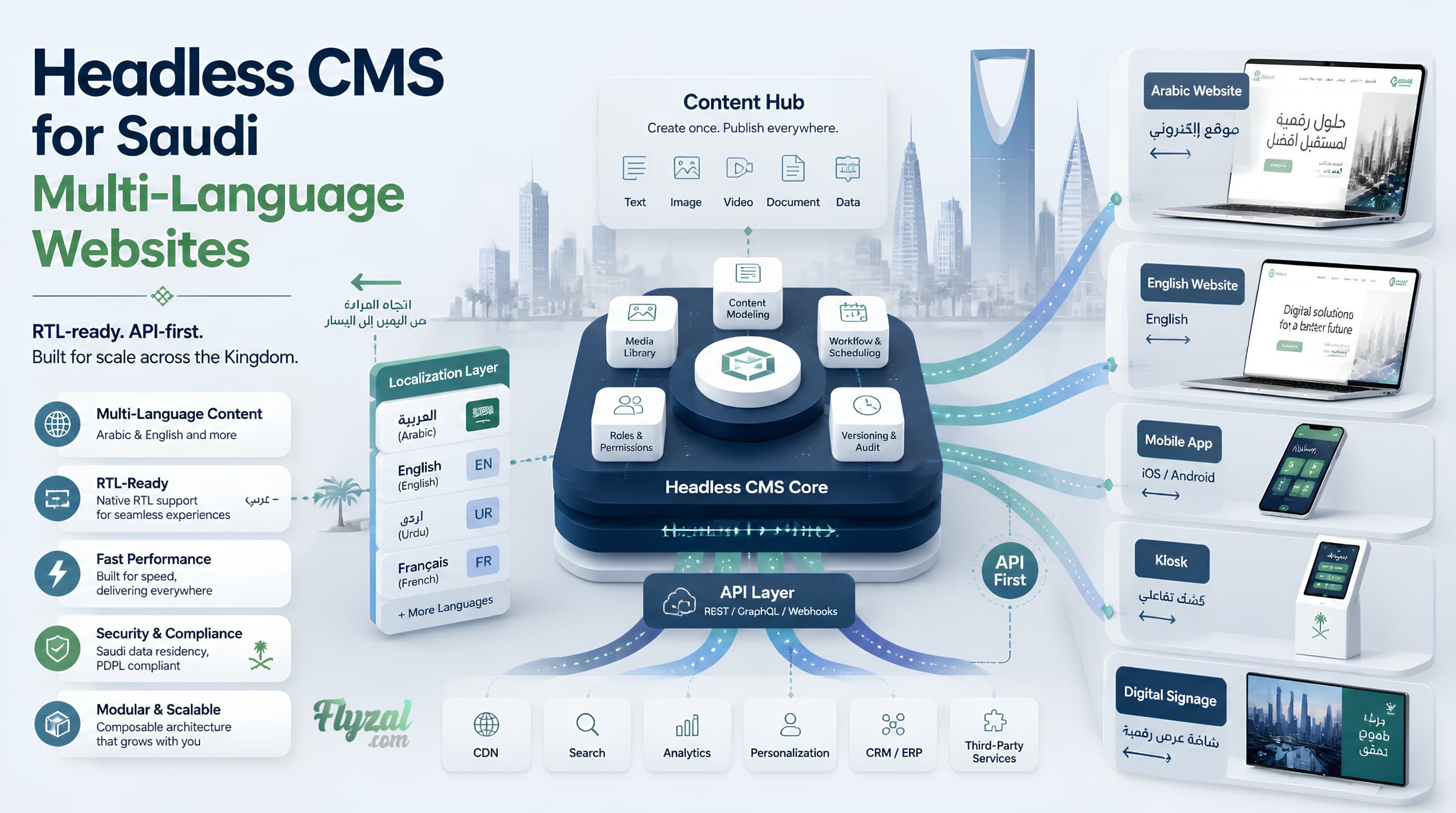 Scalable Headless CMS for Saudi multi-language websites